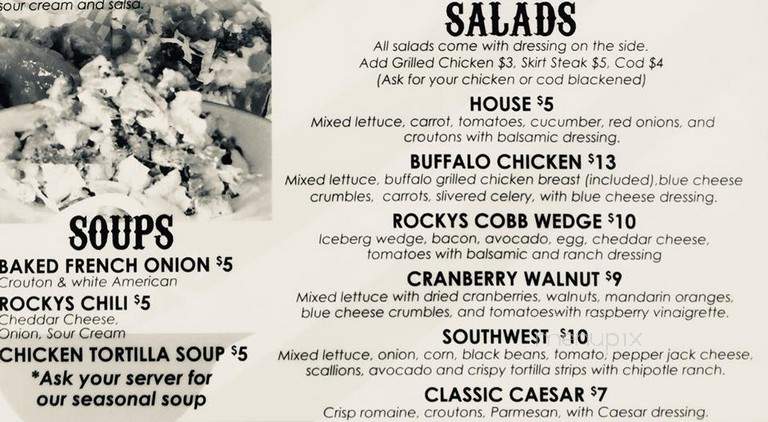 Rocky Vander's Cafe - Prospect Heights, IL menu_pic