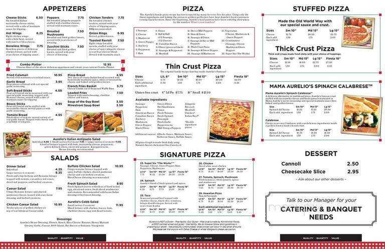 Aurelio's Of Lockport - Lockport, IL menu_pic