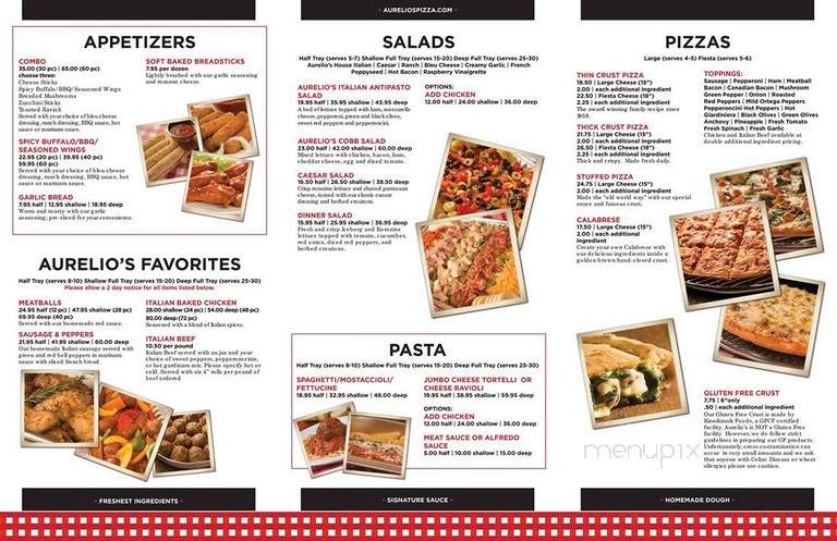 Aurelio's Of Lockport - Lockport, IL menu_pic