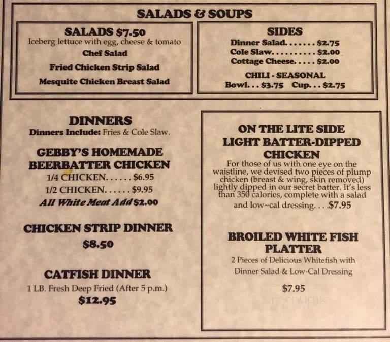 Schooner's Of Morton - Morton, IL menu_pic