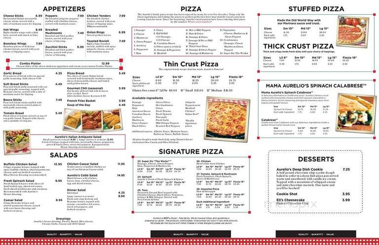 Aurelio's Pizza - Mokena, IL menu_pic