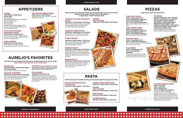 Aurelio's Pizza - Mokena, IL menu_pic