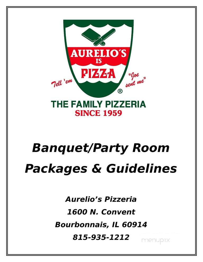 Aurelio's Pizza - Bourbonnais, IL menu_pic