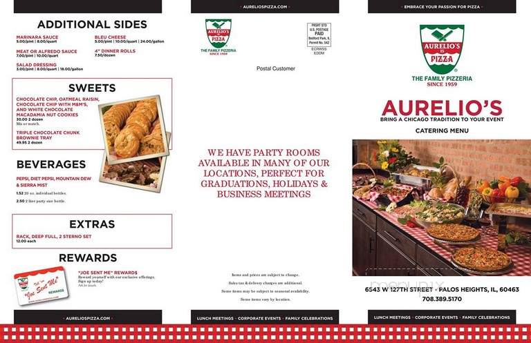 Aurelio's Pizza - Palos Heights, IL menu_pic
