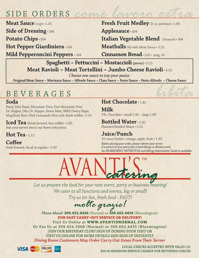 Avanti's Italian Restaurant - Normal, IL