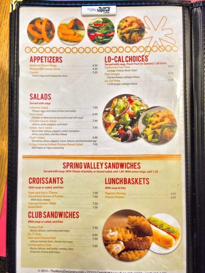 Spring Valley Family Restaurant - Oregon, IL menu_pic