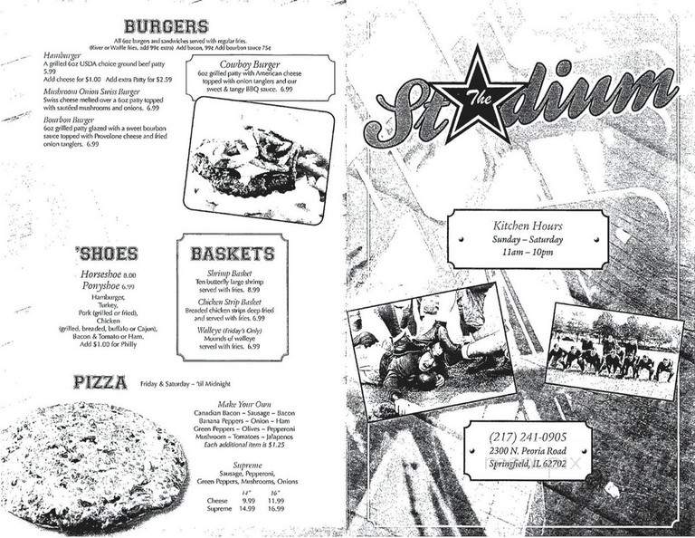 Stadium Sports Bar - Springfield, IL menu_pic