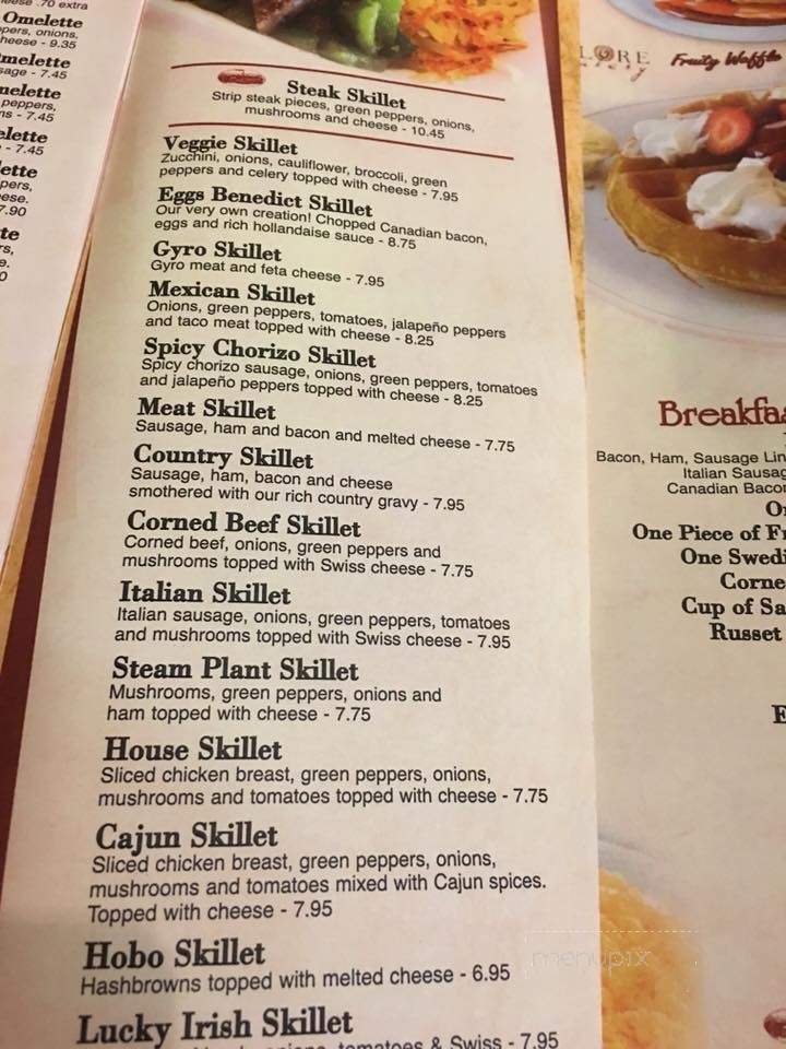 Steam Plant Family Restaurant - Belvidere, IL menu_pic