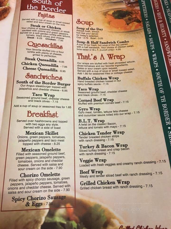 Steam Plant Family Restaurant - Belvidere, IL menu_pic