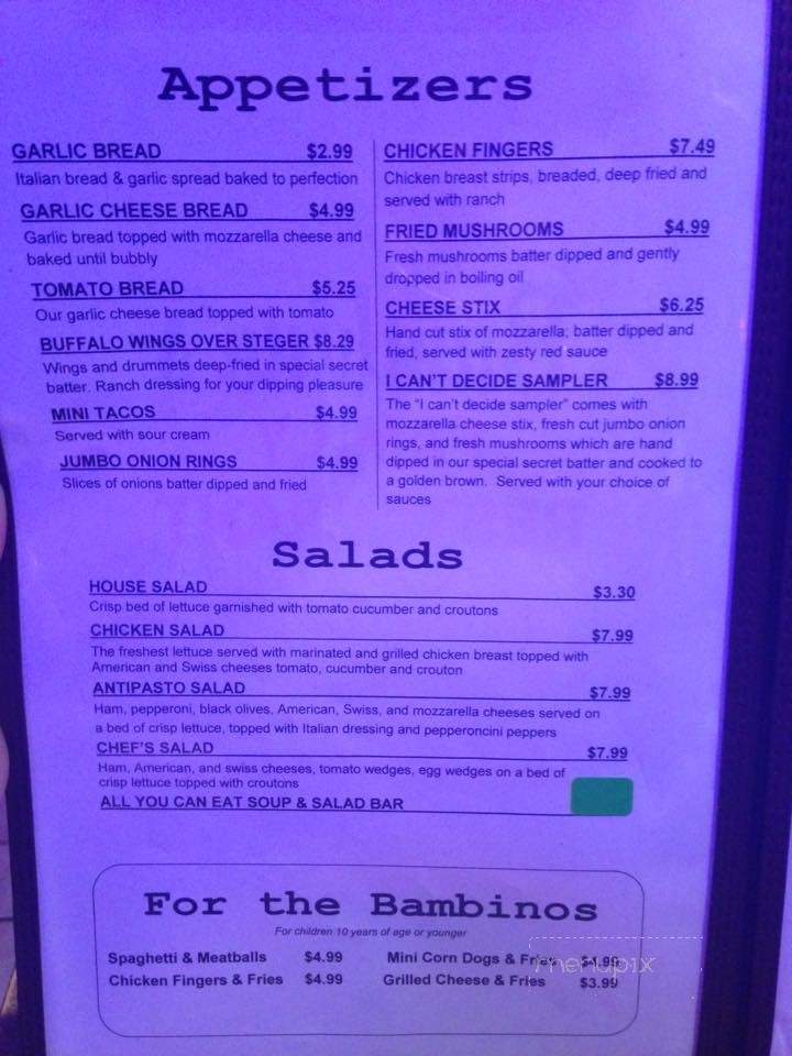 Bambino's Family Restaurant - Steger, IL menu_pic