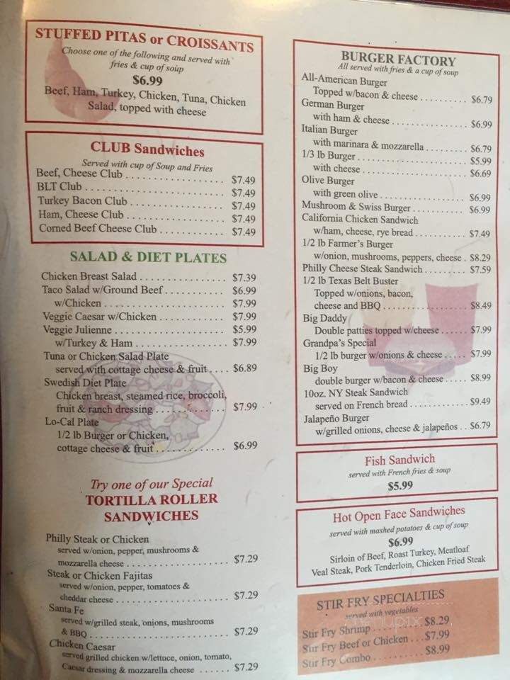 Swedish Pancakes - Byron, IL menu_pic