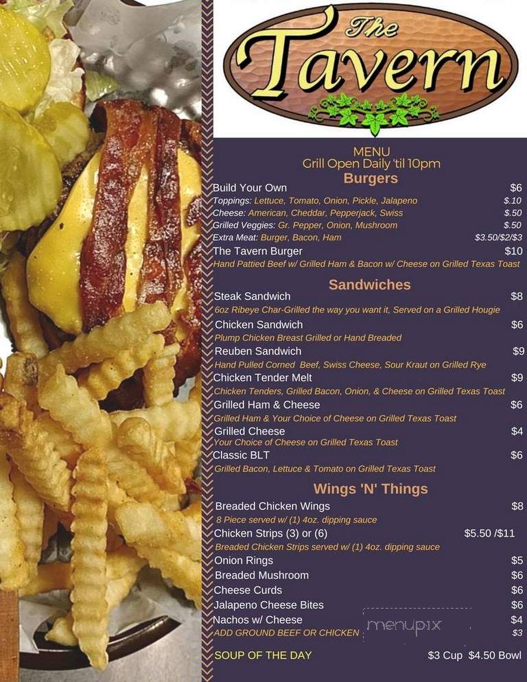 Tavern - Libertyville, IL menu_pic