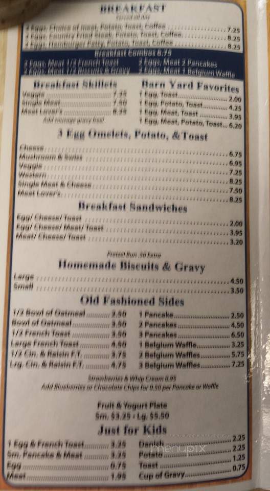 Victorias Country Diner - Lacon, IL menu_pic