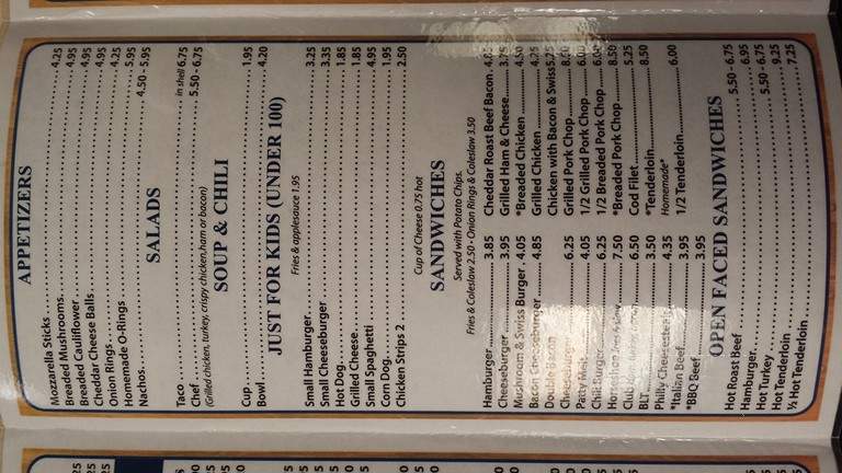 Victorias Country Diner - Lacon, IL menu_pic