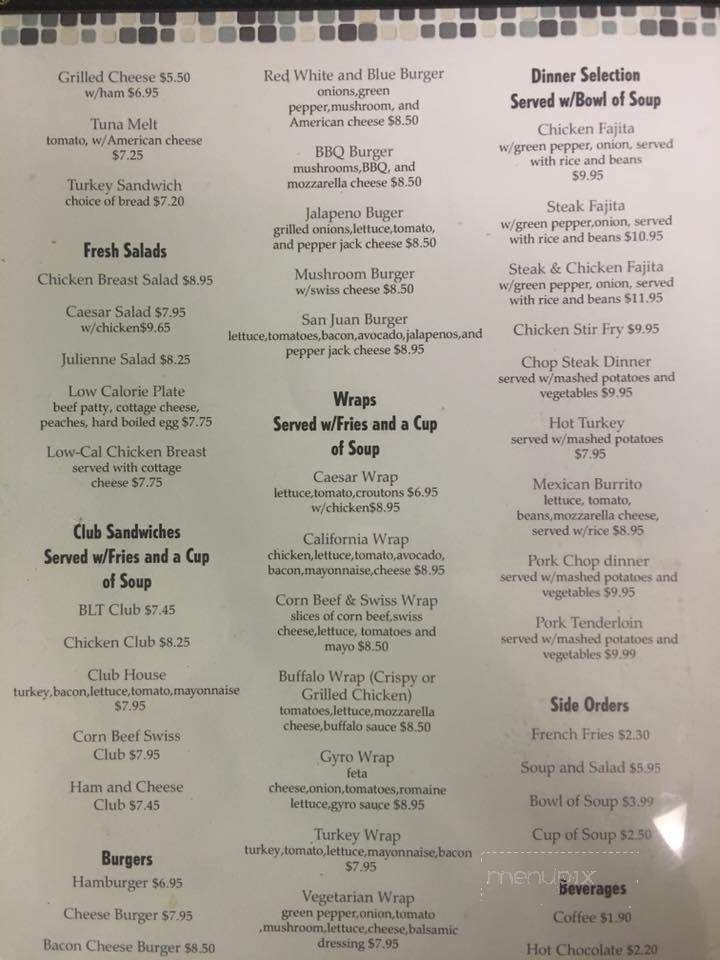 Willow Springs Family Restaurant - Willow Springs, IL menu_pic