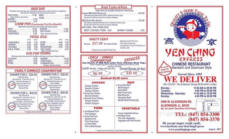 Yen Ching Express - Algonquin, IL menu_pic