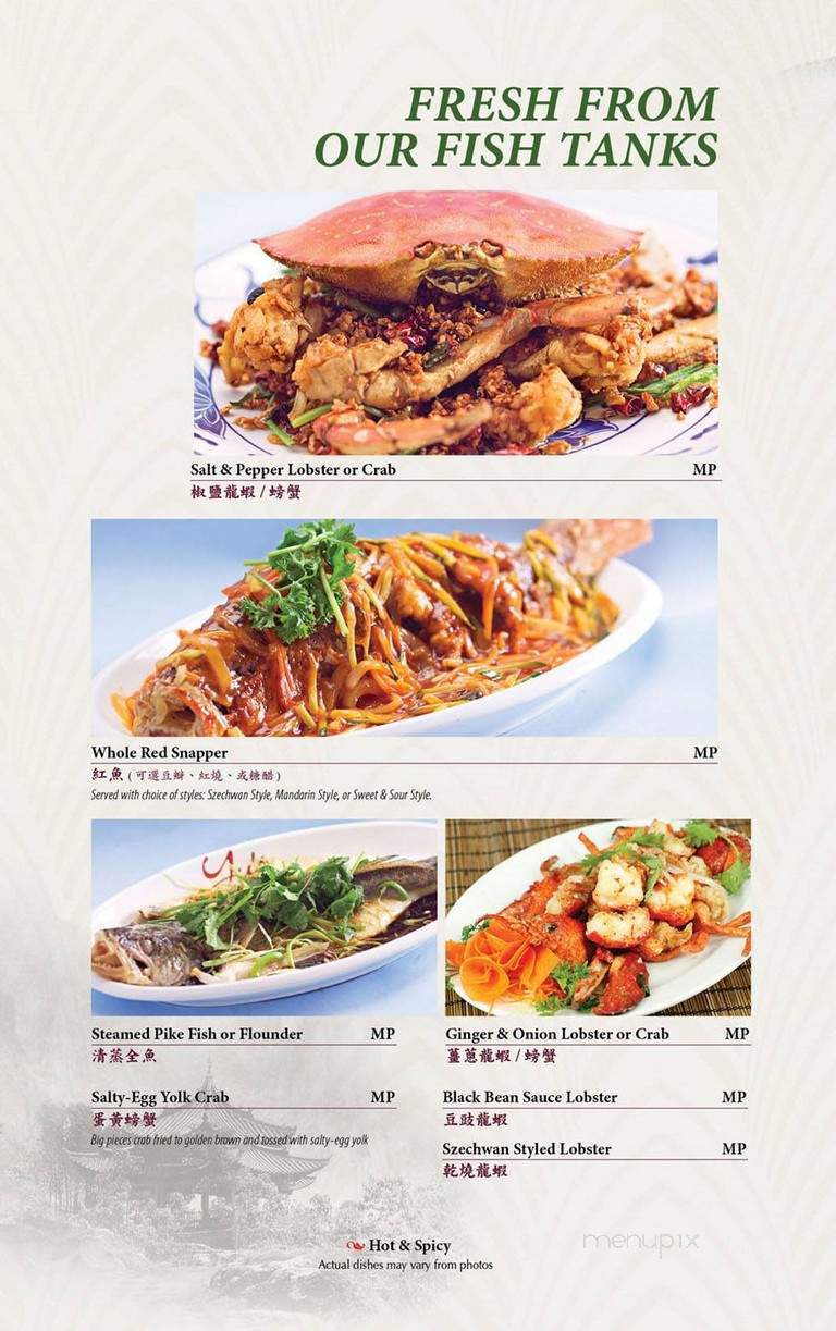 Yu's Mandarin Restaurant - Schaumburg, IL menu_pic