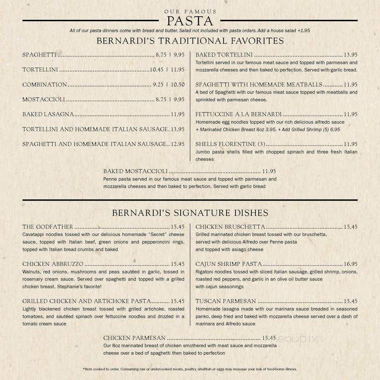 Bernardi's Restaurant - Washington, IL menu_pic