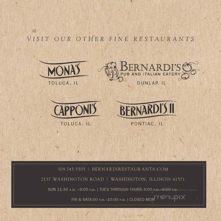 Bernardi's Restaurant - Washington, IL