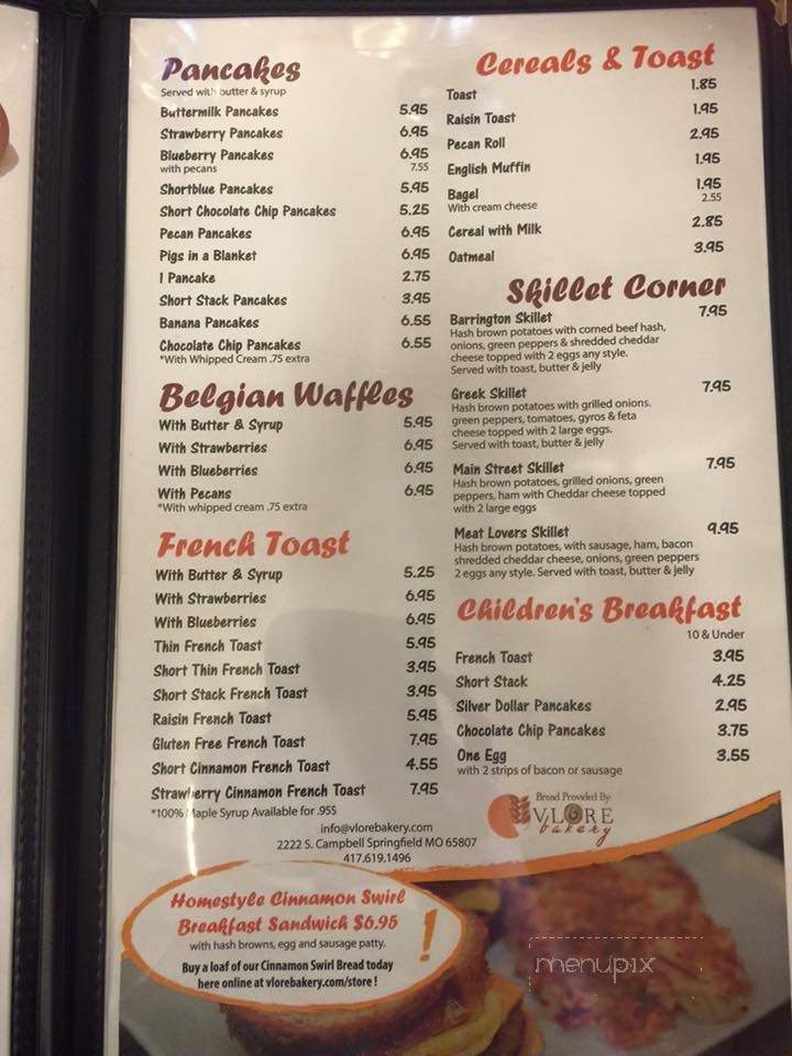 Bread Basket Restaurant - Barrington, IL menu_pic