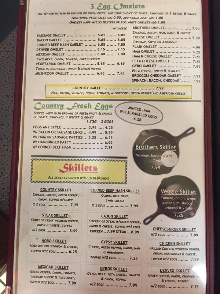 Brothers Inn Family Restaurant - Lanark, IL menu_pic