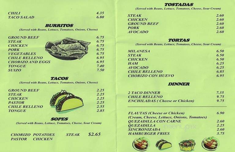 Burrito Place - Downers Grove, IL menu_pic