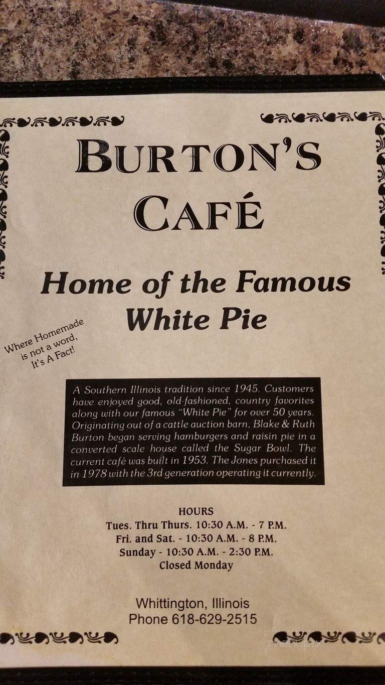 Burton Cafe - Whittington, IL