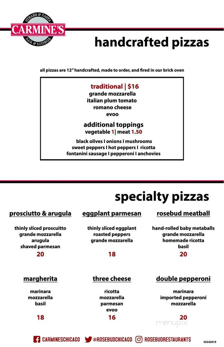 Carmine's - Chicago, IL menu_pic