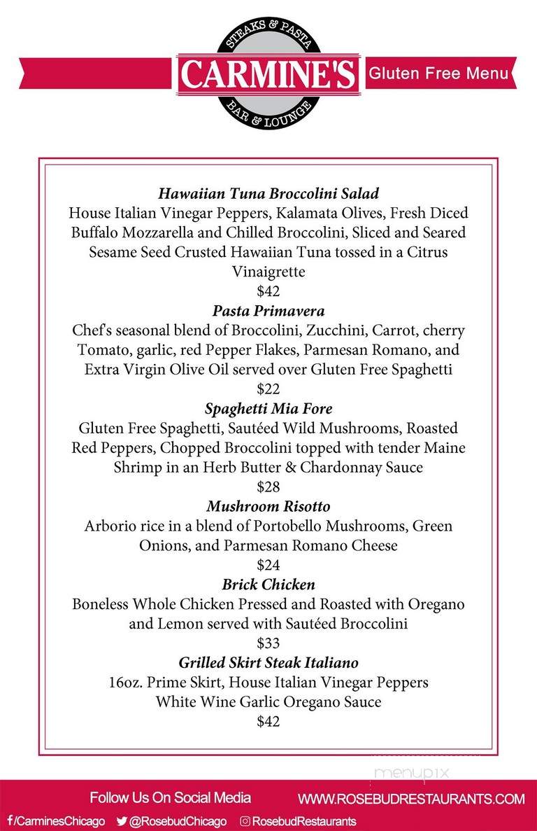 Carmine's - Chicago, IL menu_pic