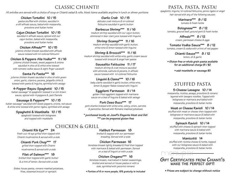 Chiantis Carry Out - Geneva, IL menu_pic