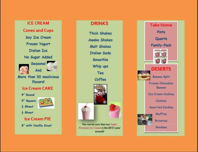 Chocolate Shoppe Ice Cream - Skokie, IL menu_pic