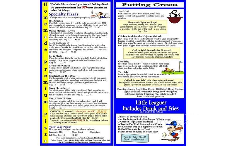 Coach's Golf & Grill - Lena, IL menu_pic
