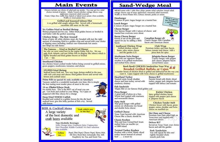 Coach's Golf & Grill - Lena, IL menu_pic