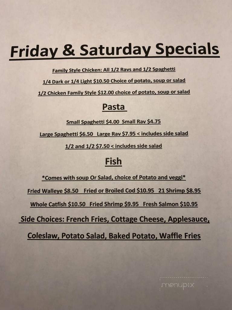 Coal Miner's Cafe - Mark, IL menu_pic