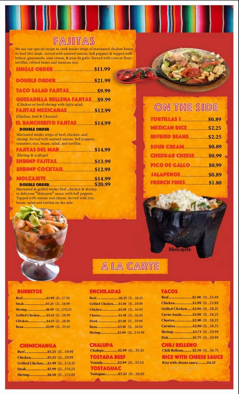El Rancherito - Charleston, IL menu_pic