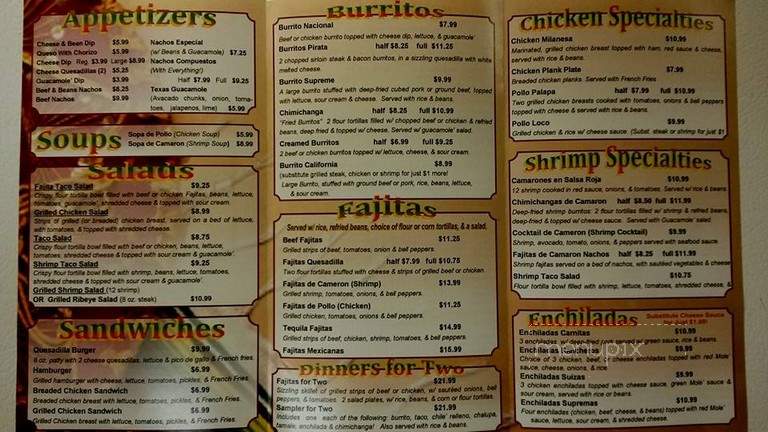 El Tequila Mexican Restaurant - Metropolis, IL menu_pic