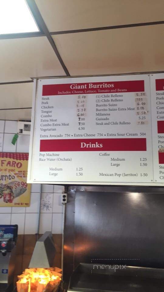 El-Farol - Summit Argo, IL menu_pic