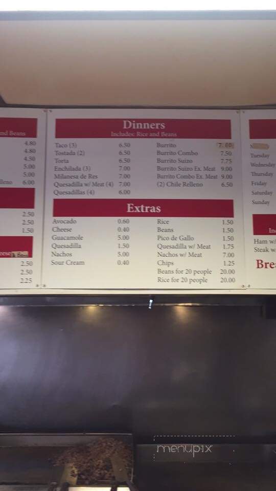El-Farol - Summit Argo, IL menu_pic