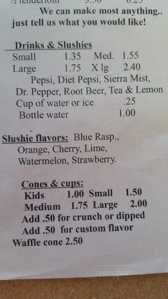 Fairview Ice Cream Center - Fairview, IL menu_pic