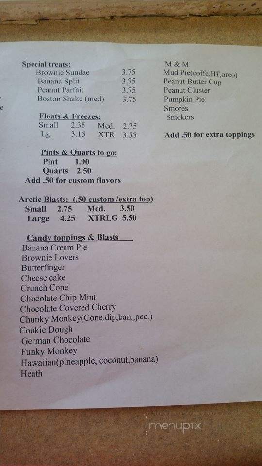 Fairview Ice Cream Center - Fairview, IL menu_pic