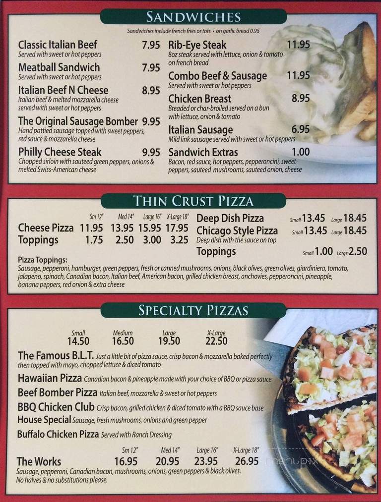 Fanella's Pizza & Pub - Ingleside, IL menu_pic