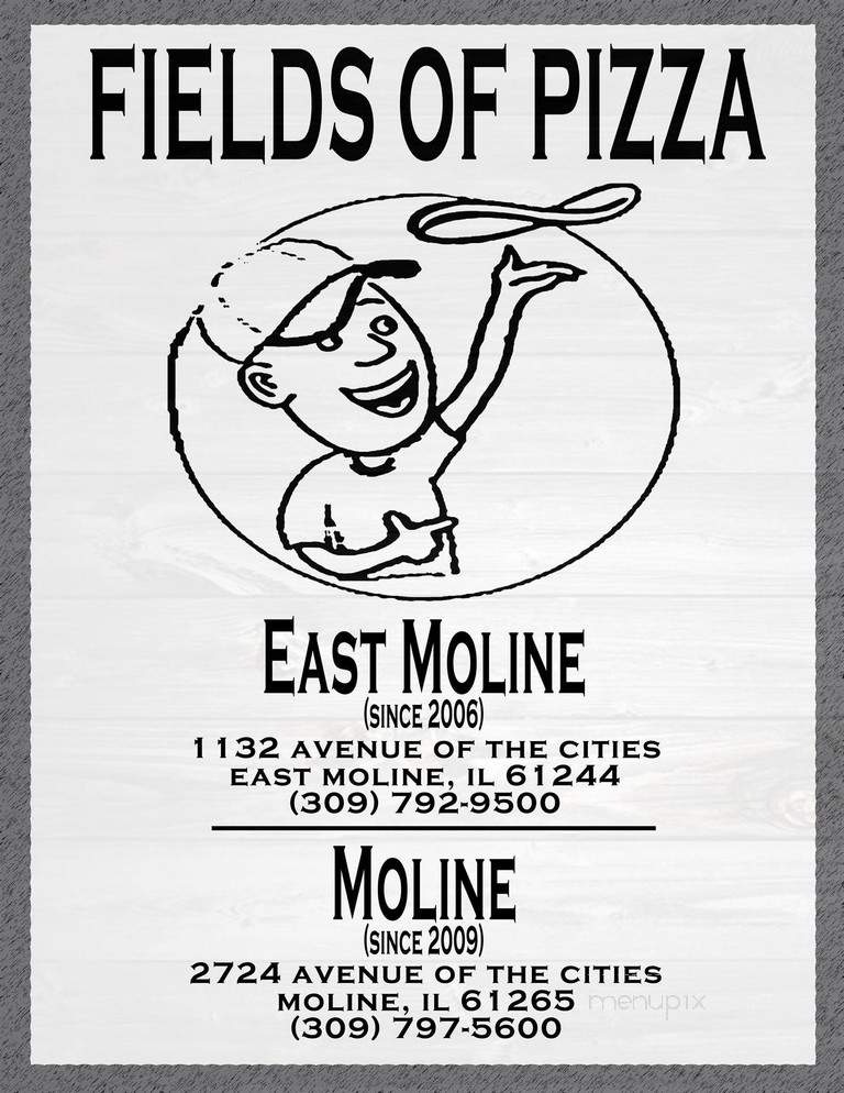 Fields Of Pizza - East Moline, IL menu_pic