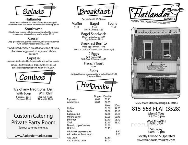 Flatlander Market - Marengo, IL menu_pic