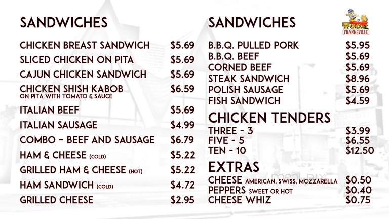 Franksville - Chicago, IL menu_pic