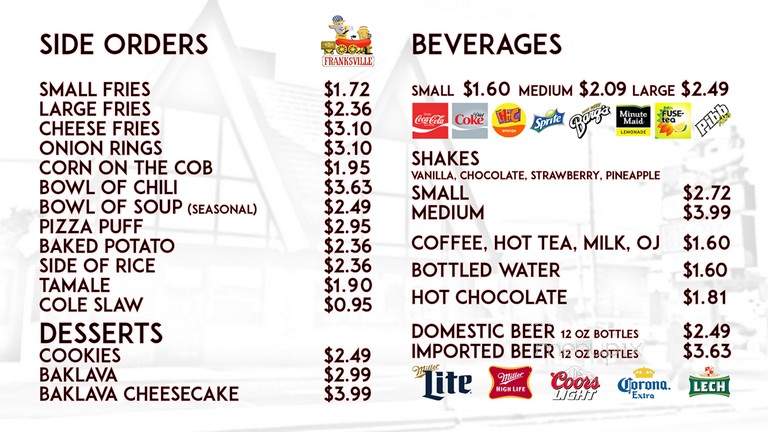 Franksville - Chicago, IL menu_pic