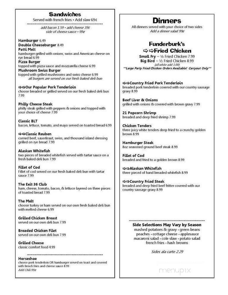 Funderburks Gas Grill & Deli - Pocahontas, IL menu_pic