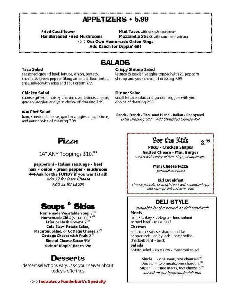 Funderburks Gas Grill & Deli - Pocahontas, IL menu_pic