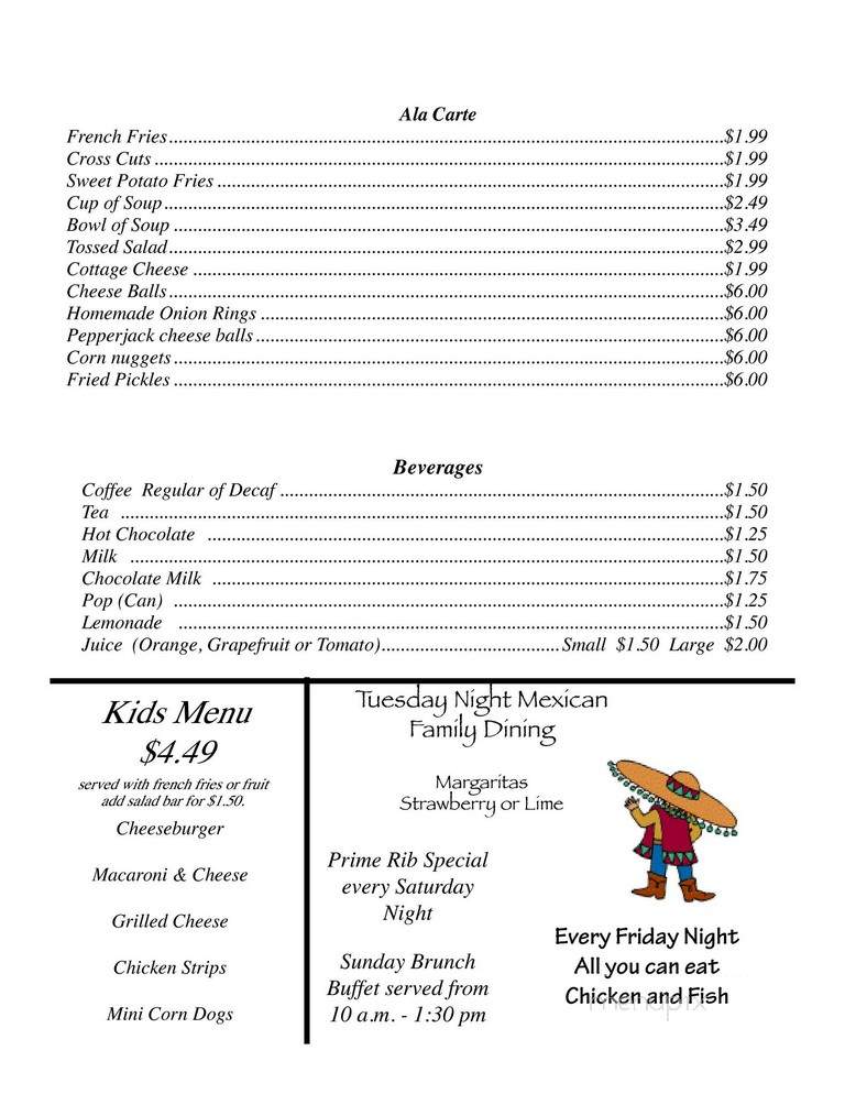 Dusty's Place - Griswold, IA menu_pic