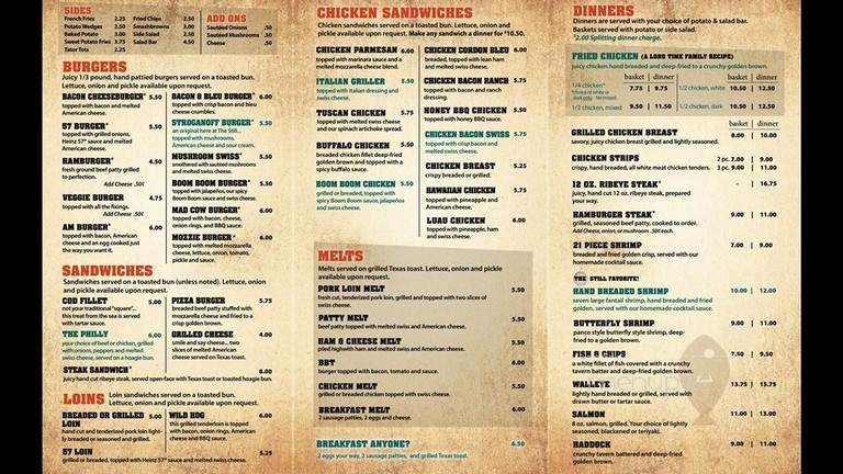 Still Restaurant - Templeton, IA menu_pic