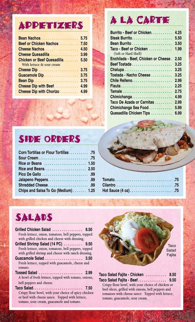 El Mariachi - Johnston, IA menu_pic